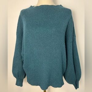 Line + Dot Adler Balloon Sleeves Ribbed Sweater